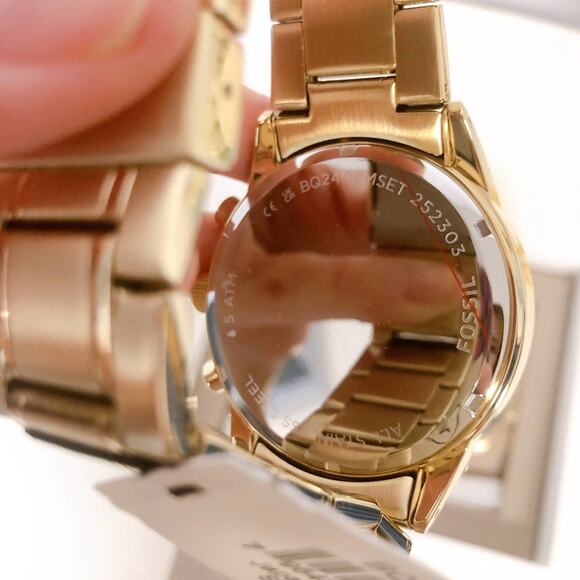 Fossil BQ2400Set His and Her Chronograph Gold-Tone Stainless Steel Watch - Picture 6 of 9